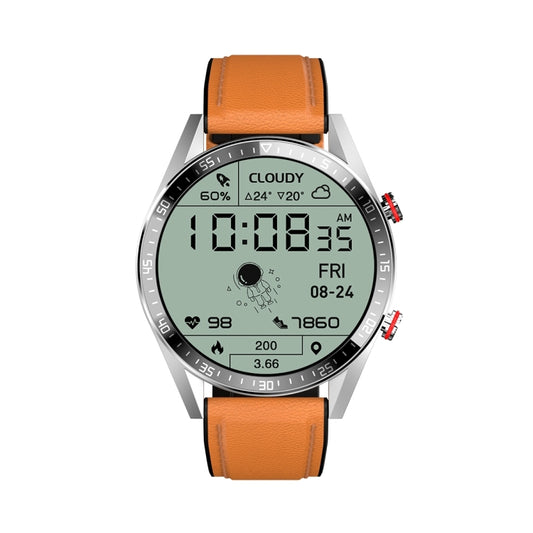 DW16 1.39 inch AMOLED Screen Smart Watch, Support Heart Rate / Blood Pressure Monitoring, Leather Strap(Brown) by bashfashion