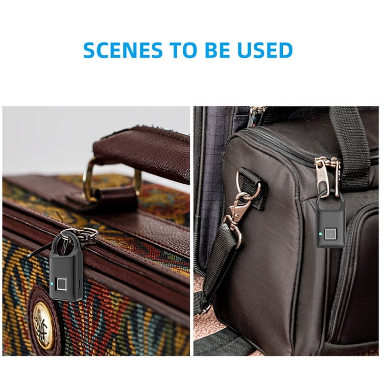 P5 3.7V Micro USB Charging Semiconductor Fingerprint Sensing Small Padlock by bashfashion