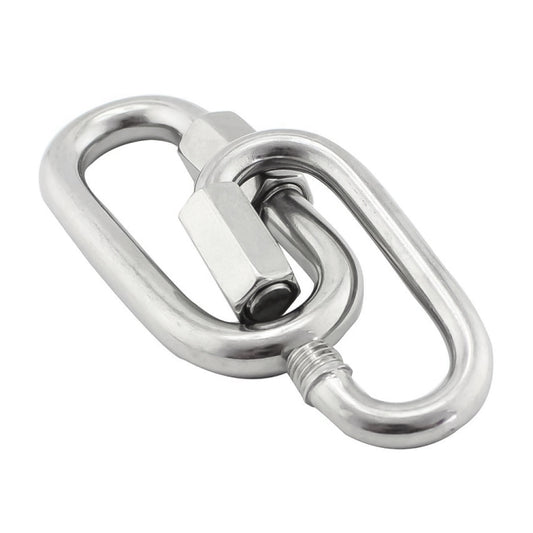 5 PCS 4mm 304 Stainless Steel Quick Connect Ring Runway Buckle by bashfashion