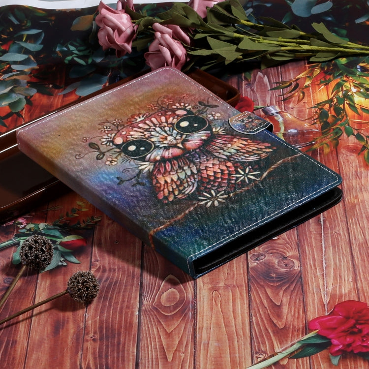 For 10 inch Tablet PC Universal Coloured Drawing Pattern Horizontal Flip Leather Case with Holder & Card Slot(Owl) by bashfashion