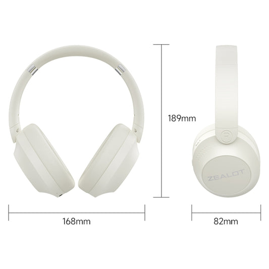 Zealot B38 Over-Ear Noise Reduction Bluetooth Earphone(White) by ZEALOT