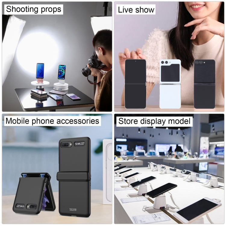 For Samsung Galaxy Z Flip5 Black Screen Non-Working Fake Dummy Display Model (White) by bashfashion