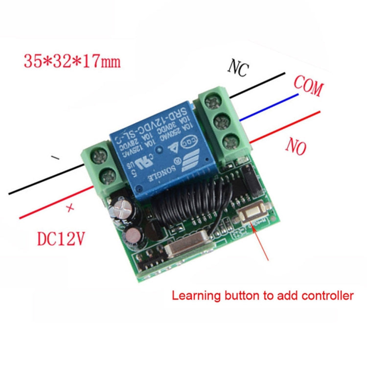 12V 10A RF Wireless Remote Control Switch 1CH Relay Receiver by bashfashion