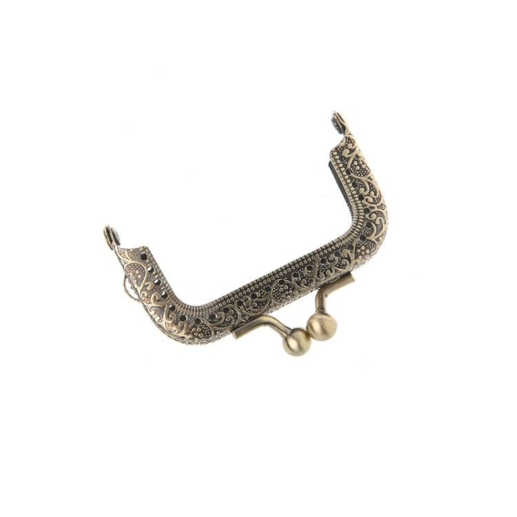 Square Embossed Wallet Handbag Metal Handle, Size:10.5cm by bashfashion