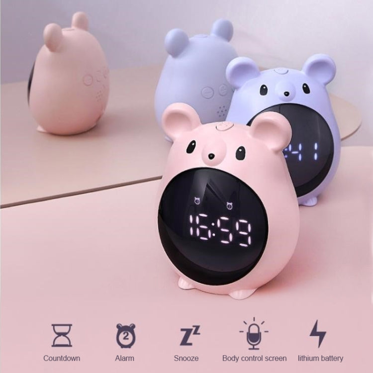 Elf Mouse Alarm Clock Countdown Learning Time Management Student And Child Cartoon Clock(Blue) by bashfashion