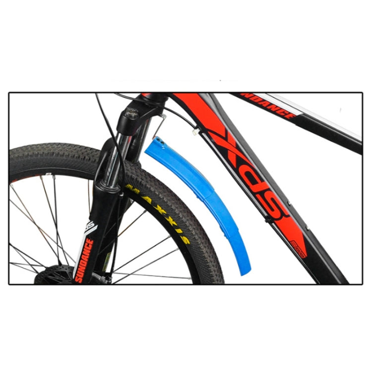 Bicycle Telescopic Folding Mudguard 27.5 Inch Extended Water Retaining LED Taillight(Black) by bashfashion