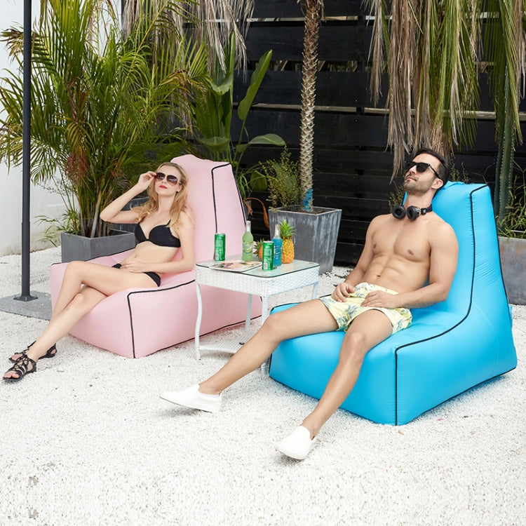 BB1082 Inflatable Sofa Inflatable Bed Outdoor Folding Portable Air Sofa Size: 70 x 65 x 60cm(Pink) by bashfashion