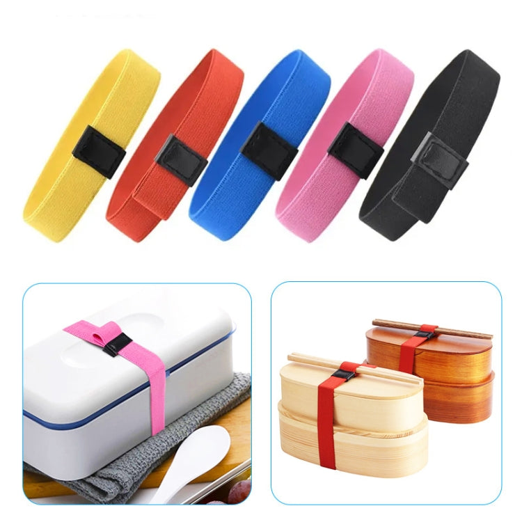 Lunch Box Straps High Elastic Double-Layer Fixed Paste Belt (Pink) by bashfashion