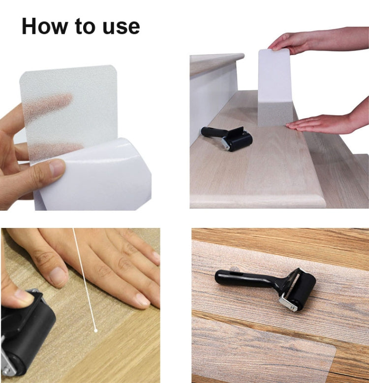 15 PCS PEVA Rubber Non-marking Step Non-slip Tape,Size: 10 x 81cm(Gravel Black) by bashfashion