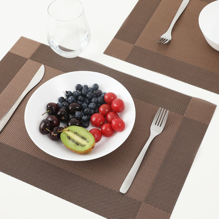 PVC Heat-insulating Non-slip Table Mat(Dark Brown) by bashfashion