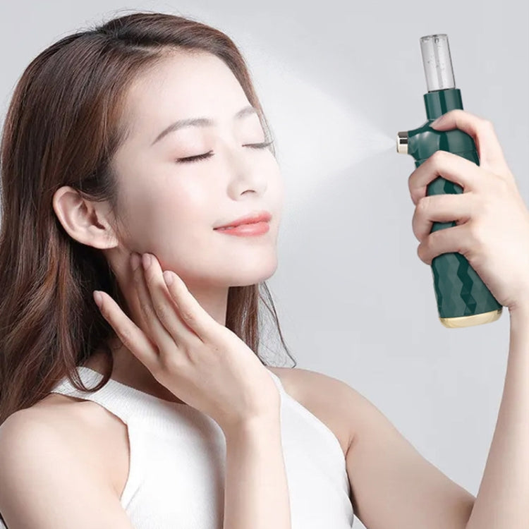 Portable Oxygenator High Pressure Hydration Atomization Handheld Face Steamer(Dark Green) by bashfashion