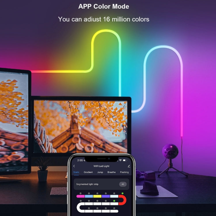 3m USB Illusion Music Neon 16 Million Color DIY Light Strip, Specification: Bluetooth by bashfashion