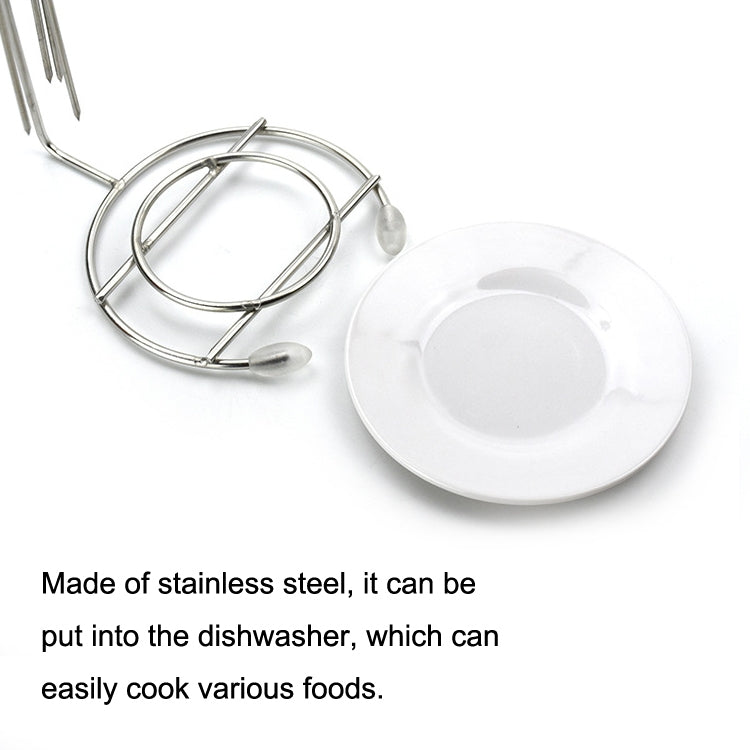 Stainless Steel Kebab Barbecue Hanging Rack Thick Skewers String Incense Stand With 6 Stitches by bashfashion