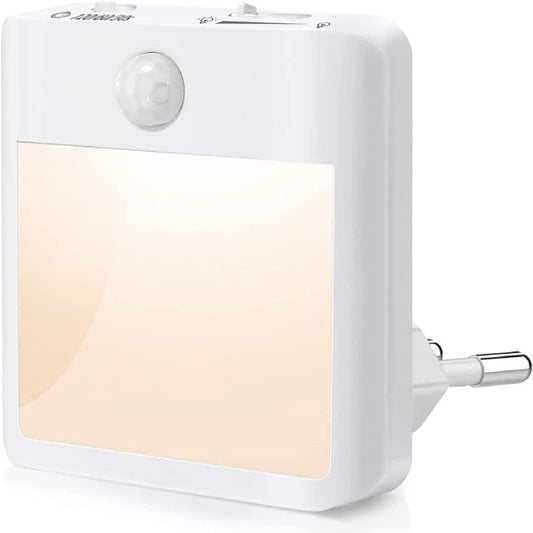 NL2101 Motion Sensor LED Night Light AC Plug Dimming Sleep Lights,Spec: Warm White UK Plug by bashfashion