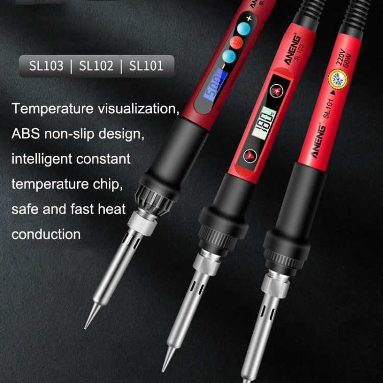 ANENG SL101 16pcs/set Rotary Thermostat Household Constant Temperature Soldering Iron Set 60W Internal Heat Welding Tool Kit(EU Plug) by ANENG