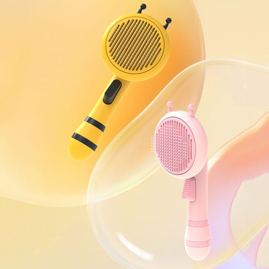 Bee Pet Comb Cats Hair Removal Massage Needle Brush(Pink) by bashfashion