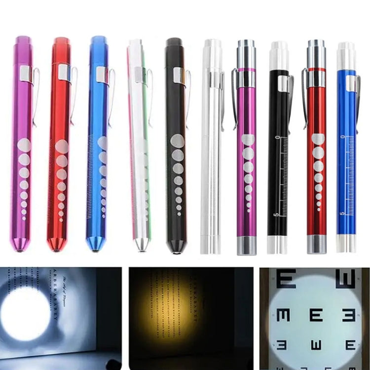 E-SMARTER Multifunctional Pen Flashlight Graduated LED Penlight, Color Random Delivery, Style: Convex Head White Light by E-SMARTER