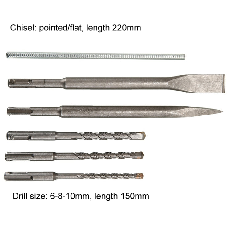 AOTUO Multifunction Electrical Drill Industrial Grade Concrete Triple Lightweight Power Hammer EU Plug, Model: 20 Model 3 In1 by AOTUO