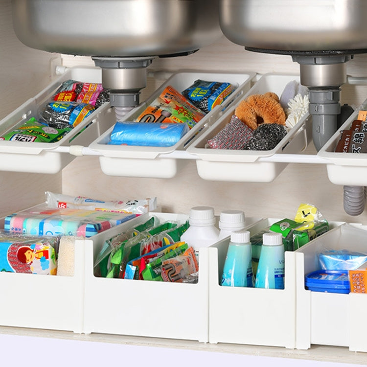 No Punch Under Sink Shelf Household Multifunctional Cabinet Organizer, Style: Fixed Small Wide by bashfashion