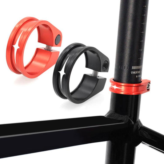 Mountain Road Bicycle Aluminum Locking Seatpost Clamps Seatpost Clamp Ring Fittings(34.9mm Black) by bashfashion