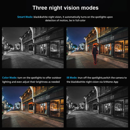 Sricam SP028 1080P HD Outdoor PTZ Camera, Support Two Way Audio / Motion Detection / Humanoid Detection / Color Night Vision / TF Card, AU Plug by Sricam