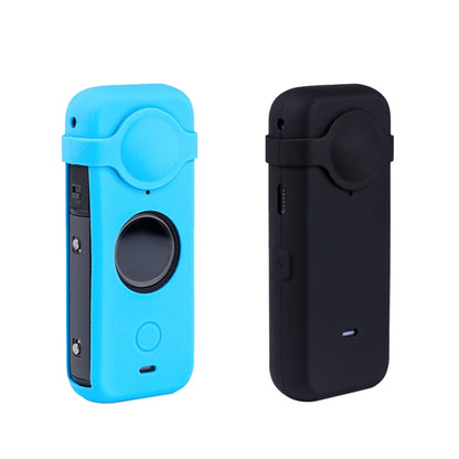 Full Body Dust-proof Silicone Case with Lens Cover for Insta360 ONE X2(Blue) by bashfashion