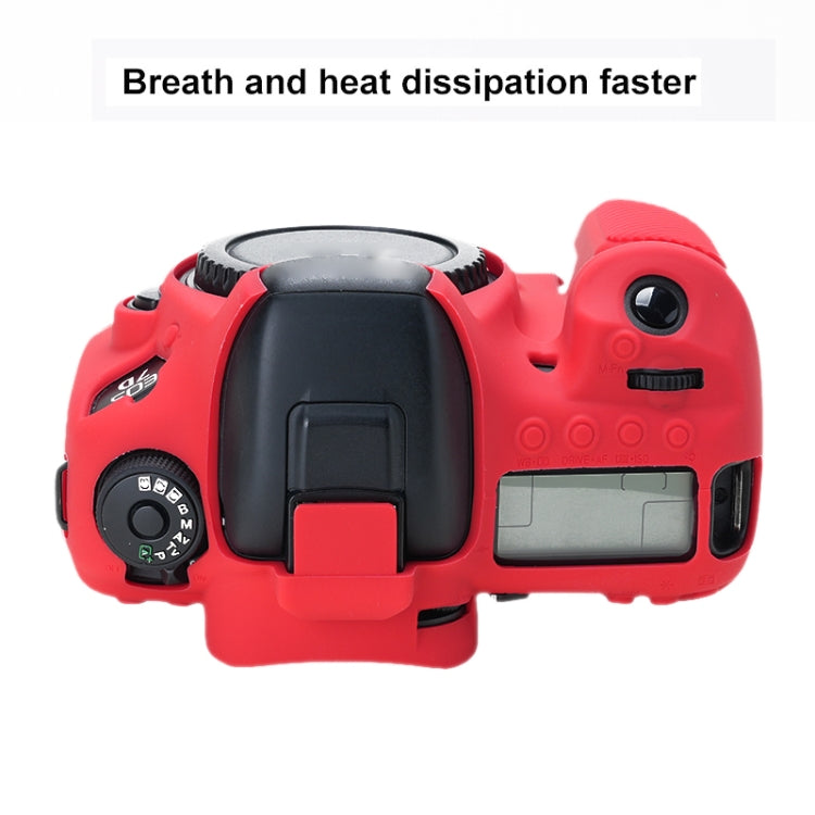 For Canon EOS 7D Mark II Soft Silicone Protective Case (Red) by bashfashion