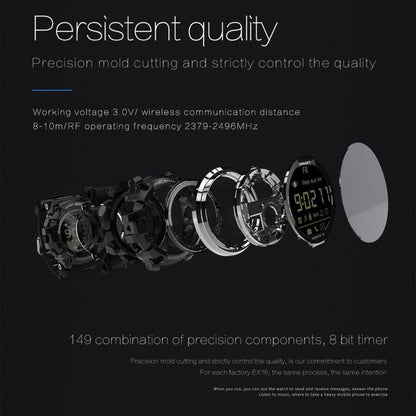 Lokmat MK16 LCD Screen 50m Waterproof Smart Watch, Support Information Reminder / Remote Camera / Walking Motion Monitor(Red) by Lokmat