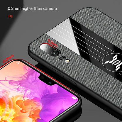 For Huawei P20 XINLI Stitching Cloth Textue Shockproof TPU Protective Case(Brown) by XINLI