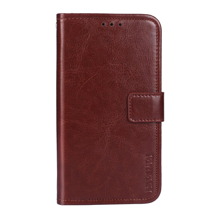 For Infinix Note 10 Pro idewei Crazy Horse Texture Horizontal Flip Leather Case with Holder & Card Slots & Wallet(Brown) by idewei