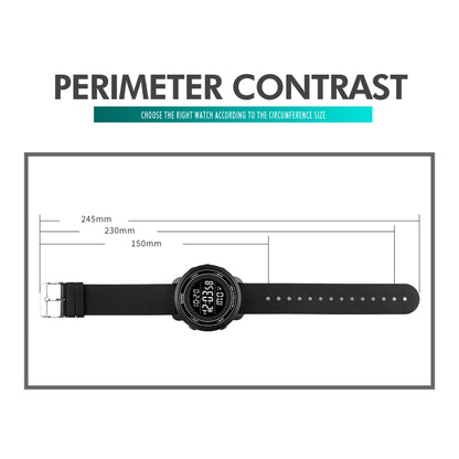 SKMEI 1736 Triplicate Round Dial Timing LED Digital Display Luminous Electronic Watch(Gold and White) by SKMEI