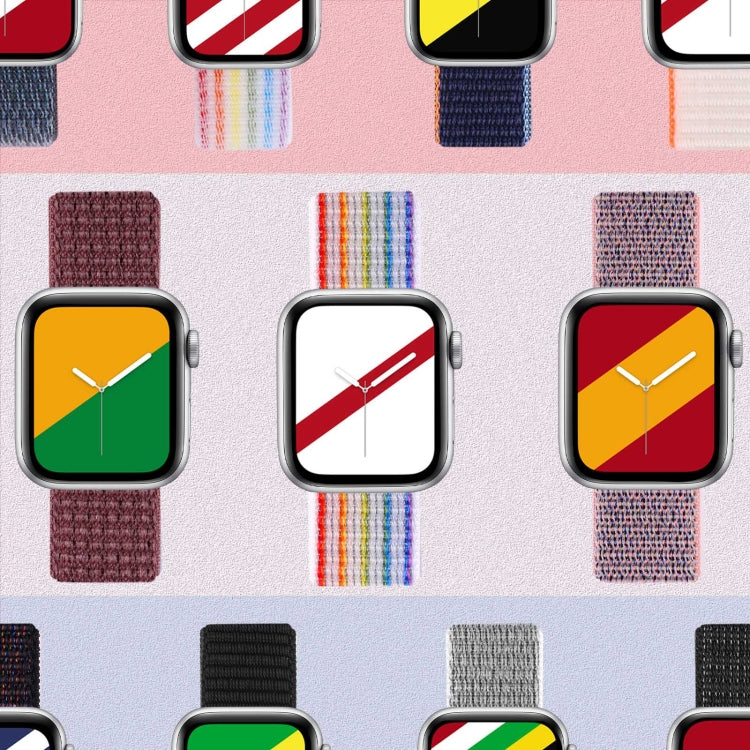 Hook and Loop Fastener Dual Section Watch Band For Apple Watch Ultra 49mm&Watch Ultra 2 49mm / Series 9&8&7 45mm / SE 3&SE 2&6&SE&5&4 44mm / 3&2&1 42mm(Reflective Rainbow Colors) by bashfashion