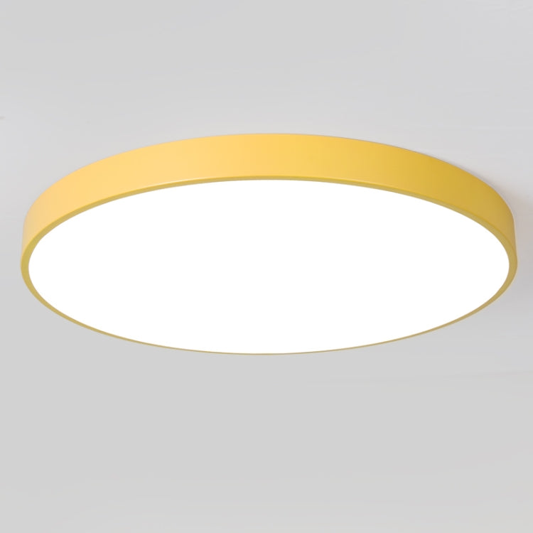 Macaron LED Round Ceiling Lamp, White Light, Size:30cm(Yellow) by bashfashion
