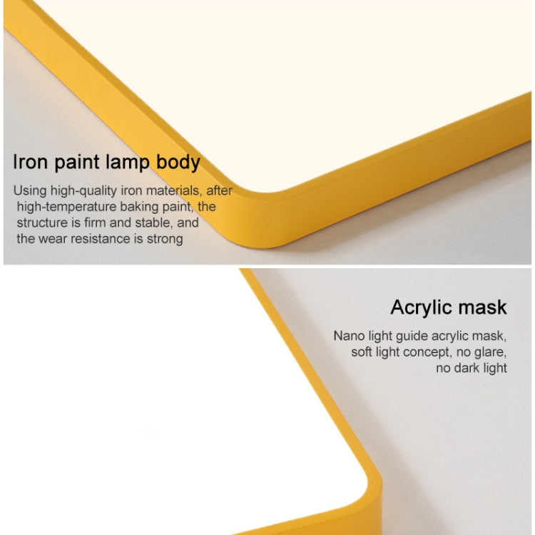 Macaron LED Round Ceiling Lamp, White Light, Size:40cm(Yellow) by bashfashion