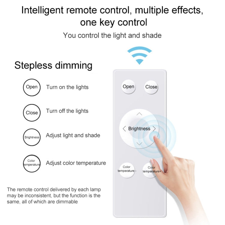 Macaron LED Square Ceiling Lamp, Stepless Dimming, Size:50cm(Blue) by bashfashion