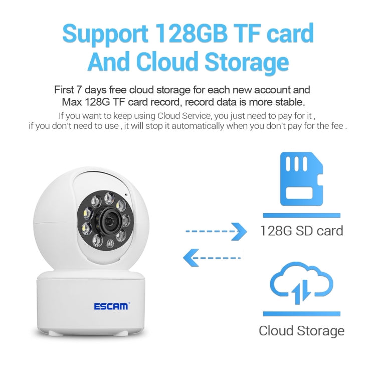 ESCAM QF005 4MP Indoor HD WiFi Pan-tilt Camera, Support Motion Detection / Two-way Audio / Night Vision(UK Plug) by ESCAM