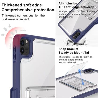 Mutural Transparent Holder Tablet Case For iPad 10.2 2021 / 2020 / 2019 / 10.5(Army Green) by Mutural