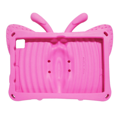 For Samsung Galaxy Tab A8 10.5 Butterfly Bracket Kids EVA Shockproof Tablet Case(Rose Red) by bashfashion