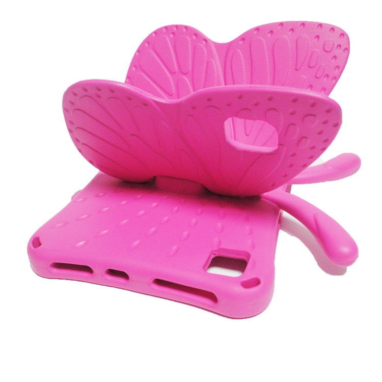 For Samsung Galaxy Tab A8 10.5 Butterfly Bracket Kids EVA Shockproof Tablet Case(Rose Red) by bashfashion