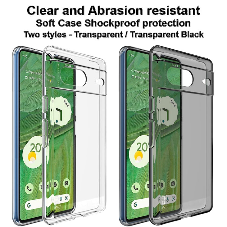 For Google Pixel 7 IMAK UX-5 Series Transparent Shockproof TPU Protective Phone Case(Transparent Black) by imak