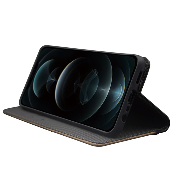 For ZTE Axon 30S idewei Two-color Splicing Leather Phone Case(Black) by idewei