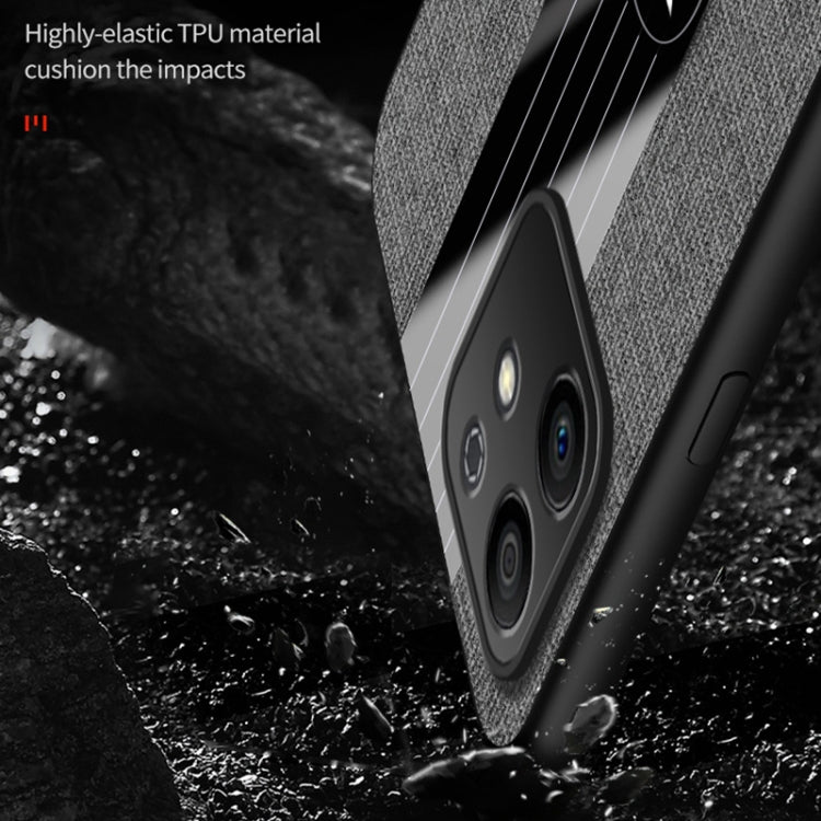 For Honor Play6T Pro XINLI Stitching Cloth Textue TPU Phone Case with Ring Holder(Brown) by XINLI