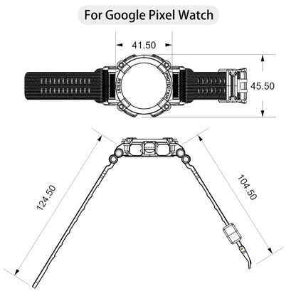 For Google Pixel Watch Three-proof Solid Color Integrated Watch Band(Army Blue) by bashfashion