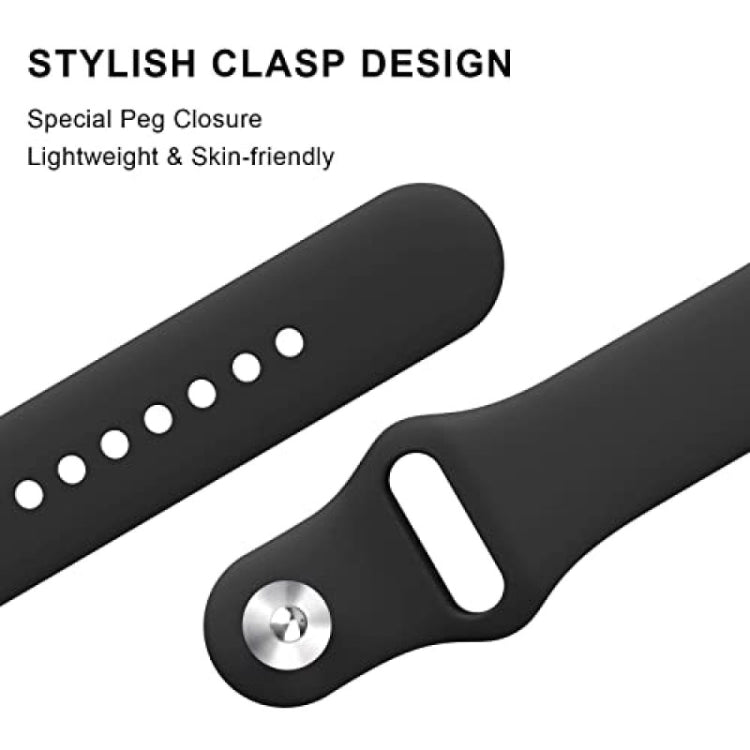 For Google Pixel Watch Solid Color Reverse Buckle Silicone Watch Band(Black) by bashfashion