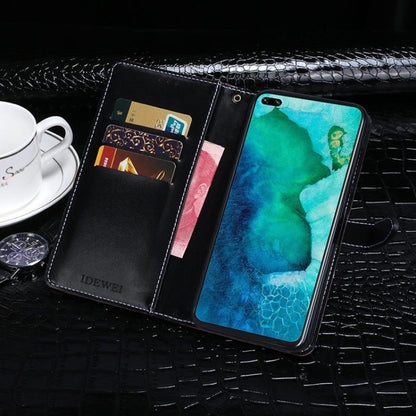 For Huawei V30 Pro idewei Crocodile Texture Horizontal Flip Leather Case with Holder & Card Slots & Wallet(Black) by idewei
