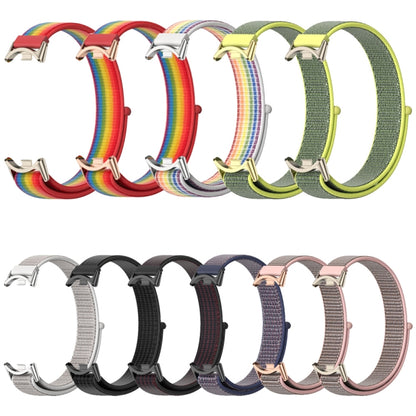 For Xiaomi Smart Band 10 / 9 / 8 Mijobs Breathable Nylon Loop Watch Band(Rainbow Light Gold) by MIJOBS