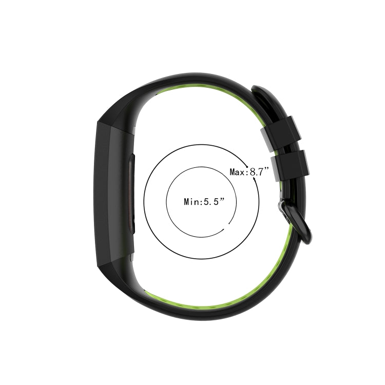 For Fitbit Charge 4 / Charge 3 / Charge 3 SE Watch Button Two Colors Silicone Replacement Strap Watchband(Red Grey) by bashfashion