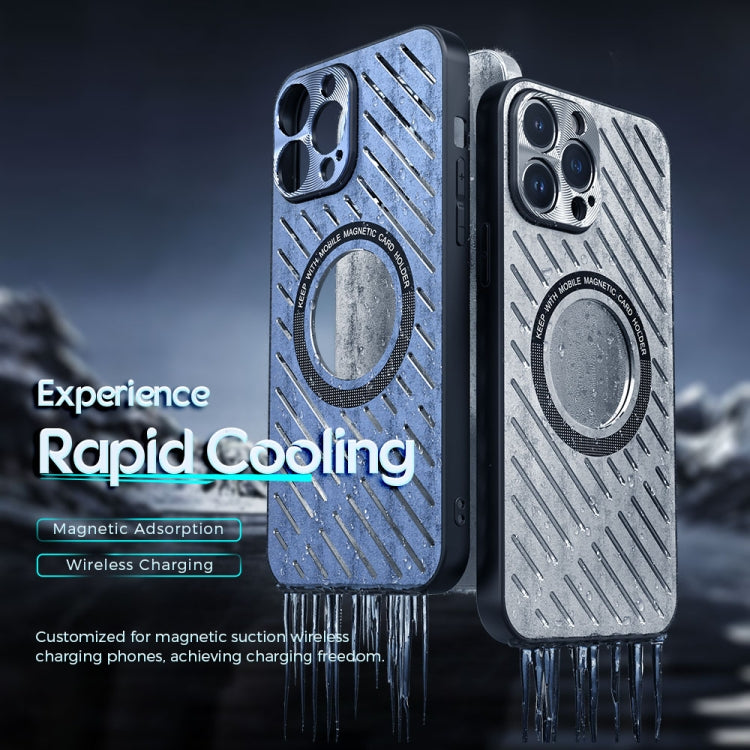 For iPhone 14 Pro R-JUST RJ57 CD Pattern MagSafe Cooling Phone Case(Black) by R-JUST