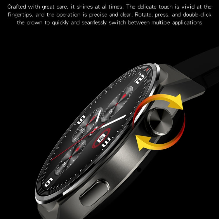 KT62 1.36 inch TFT Round Screen Smart Watch Supports Bluetooth Call/Blood Oxygen Monitoring, Strap:Silicone Strap(Black) by bashfashion