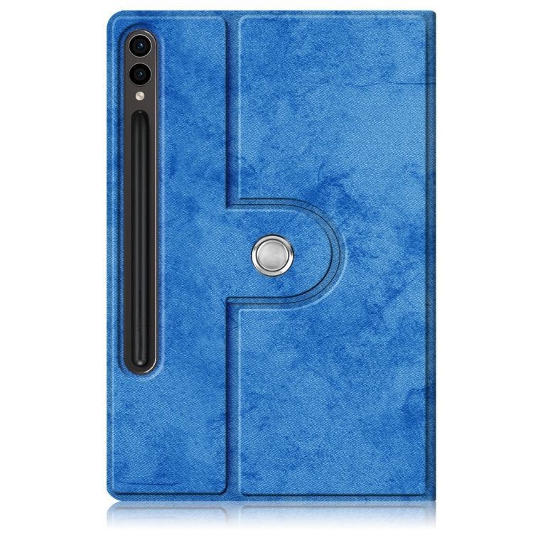 For Samsung Galaxy Tab S9 360 Rotation Stand Smart Leather Tablet Case(Blue) by bashfashion